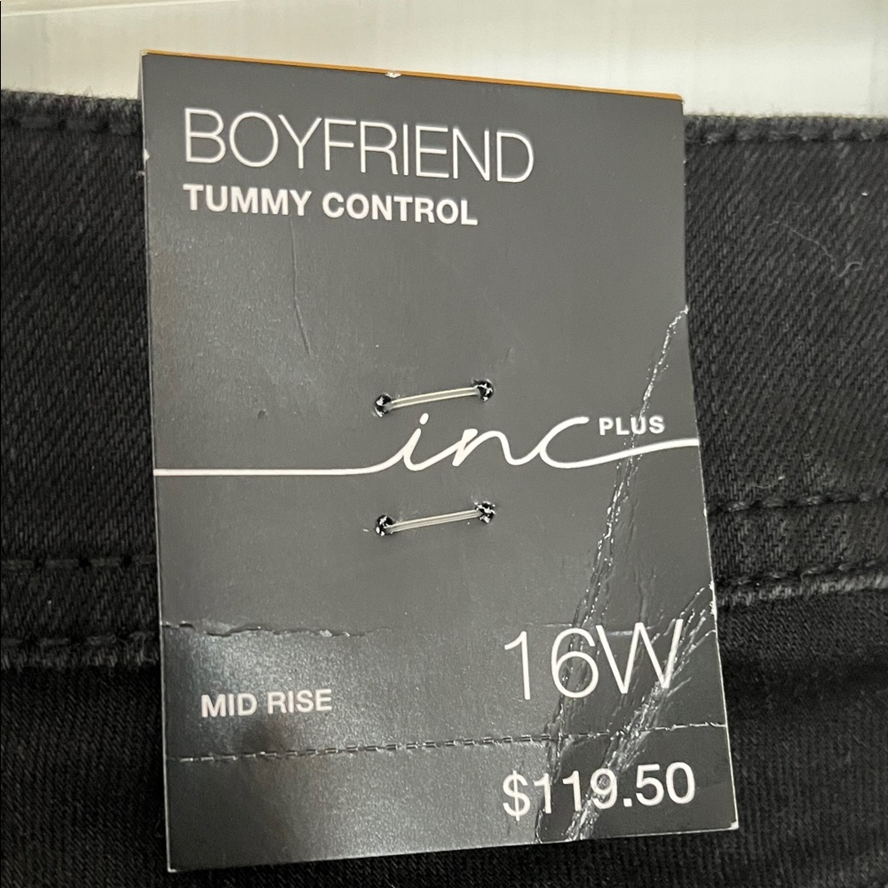 INC International Concepts Black Boyfriend Pants - Picture 2 of 9